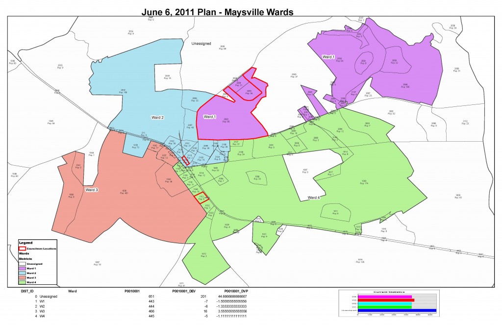 Ward Map City of Maysville,